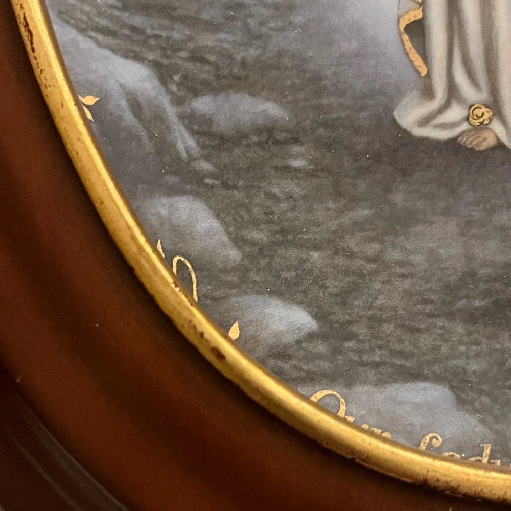 The Bradford Exchange Our Lady of Lourdes  Wall Art with Gold and Brown Frame - Picture 11 of 14